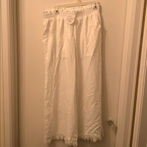 Rosie Daze White Flowy Pants